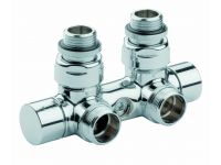 Вузел відсікаючий Carlo Poletti TWIN ХРОМ кутовий d1/2" З x 3/4" EK 50 мм (V48110B)