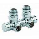 Узел отсекающий Carlo Poletti TWIN Хром угловой d1/2" С x 3/4" EK 50 мм (V48110B)