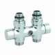 Вузол відсікаючий Carlo Poletti TWIN ХРОМ прямий d1/2" З x 3/4" EK 50 мм (V48510B)