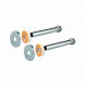 Комплект трубок Carlo Poletti d15 x 140 мм x 1/2 "С + розетки d55 мм (2 шт.) Хром (A54653B)
