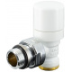 Кран-термостат угловой Carlo Poletti БЕЛЫЙ d1 / 2 "х 24-19 FIRST THERMO (V142111E)