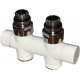 Узел отсекающий Carlo Poletti TWIN БЕЛЫЙ прямой d1 / 2 "С x 3/4" EK 50 мм (V48510E)