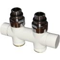 Узел отсекающий Carlo Poletti TWIN БЕЛЫЙ прямой d1/2" С x 3/4" EK 50 мм (V48510E)