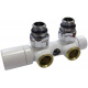 Узел термостатический Carlo Poletti TWIN THERMO БЕЛЫЙ угол. ПРАВЫЙ d1 / 2 "С x 3/4" EK 50 мм (V42110EDX)