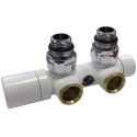 Узел термостатический Carlo Poletti TWIN THERMO БЕЛЫЙ угол. ПРАВЫЙ d1/2" С x 3/4" EK 50 мм (V42110EDX)