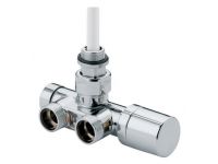 Термостатический узел для полотенцесушители Carlo Poletti ONE-THERMO Хром ЛЕВЫЙ d1 / 2 "С x 3/4" EK (V81112B50SX)
