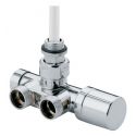 Термостатический узел для полотенцесушители Carlo Poletti ONE-THERMO Хром ЛЕВЫЙ d1/2" С x 3/4" EK (V81112B50SX)