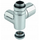 Кран-термостат трехосный Carlo Poletti Хром d1 / 2 "SX COMBI CORNER (подключение ТЭНа) (левый) (V130310BSX)