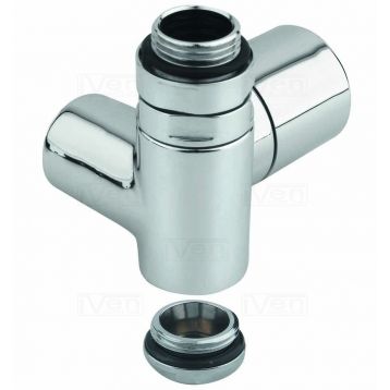 Кран-термостат трехосный Carlo Poletti Хром d1 / 2 "SX COMBI CORNER (подключение ТЭНа) (левый) (V130310BSX)