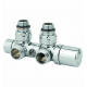 Узел термостатический Carlo Poletti TWIN THERMO Хром угол. ЛЕВЫЙ d1 / 2 "С x 3/4" EK 50 мм (V42110BSX)