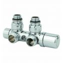 Узел термостатический Carlo Poletti TWIN THERMO Хром угол. ЛЕВЫЙ d1/2" С x 3/4" EK 50 мм (V42110BSX)