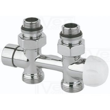 Узел термостатический Carlo Poletti FIRST PIASTRE Хром прямой d1/2" С x 3/4" EK 50 мм (V137512CB)