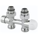 Вузол термостатичний Carlo Poletti FIRST PIASTRE ХРОМ прямий d1/2" З x 3/4" EK 50 мм (V137512CB)