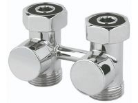 Кран нижнего подключения Carlo Poletti FIRST PIASTRE Хром прямой d3/4" F x 3/4" EK (V72512B) - 1