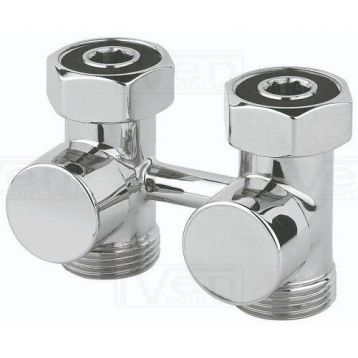 Кран нижнего подключения Carlo Poletti FIRST PIASTRE Хром прямой d3/4" F x 3/4" EK (V72512B) - 1