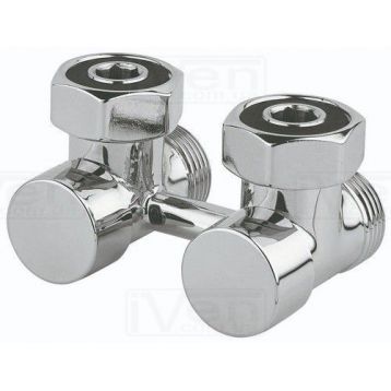 Кран нижнего подключения Carlo Poletti FIRST PIASTRE Хром угловой d3/4" F x 3/4" EK (V72112CB)
