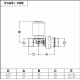 Кран-термостат прямой Carlo Poletti Хром d1 / 2 "х 24-19 FIRST THERMO (V142511CB)