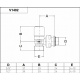 Кран отсекающий угловой Carlo Poletti Хром d1 / 2 "х 24-19 FIRST (V140211CB)