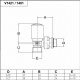 Кран отсекающий угловой Carlo Poletti БЕЛЫЙ d1 / 2 "х 24-19 FIRST (V140211E)