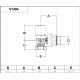 Кран отсекающий угловой Carlo Poletti Хром d1 / 2 "FIRST (V140410CB)