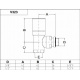 Кран-термостат угловой Carlo Poletti Хром d1 / 2 "CYLINDER THERMO (V32310B)