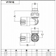 Кран-термостат трьохосьовий Carlo Poletti БІЛИЙ d1/2" х 24-19 DX (правий) FIRST CORNER (V176111EDX)
