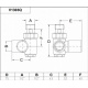 Кран-термостат трехосный Carlo Poletti Хром d1 / 2 "SX COMBI CORNER (подключение ТЭНа) (левый) (V130310BSX)