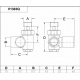 Кран-термостат трехосный Carlo Poletti Хром d1/2 "DX COMBI CORNER (подключение ТЭНа) (правый) (V130310BDX)
