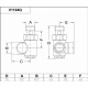 Кран відсікаючий трьохосьовий Carlo Poletti ХРОМ d1/2" SX COMBI CORNER (підключення тену) (V110410BSX)