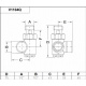 Кран отсекающий трехосный Carlo Poletti Хром d1 / 2 "DX COMBI CORNER (подключение ТЭНа) (V110410BDX)