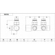Узел отсекающий Carlo Poletti TWIN Хром угловой d1 / 2 "С x 3/4" EK 50 мм (V48110B)