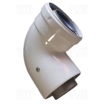 Колено 90 град. МАМА-ПАПА коаксиальный d60/100 AL-AL