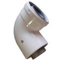 Коаксиальное колено 90 градусов для турбированного газового котла d60/100 AL-AL