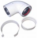 Колено 90 градусов МАМА-ПАПА коаксиальный d60/100 (premium)