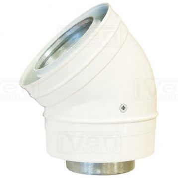 Колено 45 град. для турбо котла коаксиальное d80/125 premium