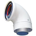 Колено коаксиальное 90 градусов для турбированного газового котла d80/125 premium