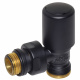 Кран радиаторный угловой Carlo Poletti BLACK MATTE d1/2" х 24-19 FIRST (V140111EFS9005O)