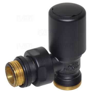 Кран радиаторный угловой Carlo Poletti BLACK MATTE d1/2" х 24-19 FIRST (V140111EFS9005O)