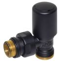 Кран радиаторный вентильный угловой Carlo Poletti BLACK MATTE d1/2" х 24-19 FIRST (V140111EFS9005O)