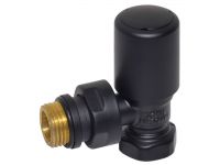 Кран радиаторный угловой Carlo Poletti BLACK MATTE d1/2" FIRST (V140310EFS9005O)