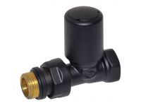 Кран радиаторный угловой Carlo Poletti BLACK MATTE d1/2" х 24-19 FIRST (V140111EFS9005O)