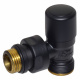 Кран отсекающий угловой Carlo Poletti BLACK MATTE d1/2" х 24-19 FIRST (V140211EFS9005O)
