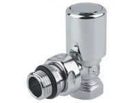 Кран радиаторный вентильный угловой Carlo Poletti Хром d1/2" FIRST (V140310B) - 1