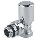 Кран радіаторний вентильний кутовий Carlo Poletti Хром d1/2" FIRST (V140310B)