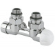 Вузол термостатичний Carlo Poletti FIRST PIASTRE ХРОМ кутовий d1/2" З x 3/4" EK 50 мм ПРАВИЙ (V137112B) - 1