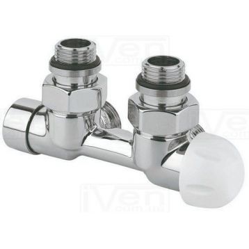 Узел термостатический Carlo Poletti FIRST PIASTRE ХРОМ угловой d1/2" С x 3/4" EK 50 мм ПРАВЫЙ (V137112B) - 1