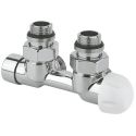 Вузол термостатичний Carlo Poletti FIRST PIASTRE ХРОМ кутовий d1/2" З x 3/4" EK 50 мм ПРАВИЙ (V137112B)