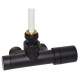 Термостатический узел для полотенцесушители Carlo Poletti ONE-THERMO BLACK MATTE ПРАВЫЙ d1/2" С x 3/4" EK (V81112EFS9005O50)