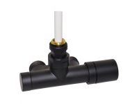 Термостатический узел для полотенцесушители Carlo Poletti ONE-THERMO BLACK MATTE ПРАВЫЙ d1/2" С x 3/4" EK (V81112EFS9005O50)