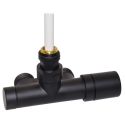 Термостатический узел для полотенцесушители Carlo Poletti ONE-THERMO BLACK MATTE ПРАВЫЙ d1/2" С x 3/4" EK (V81112EFS9005O50)